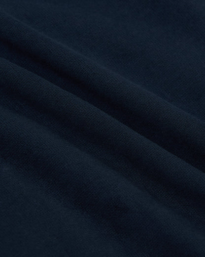 Navy Heavyweight Curved Hem Crew
