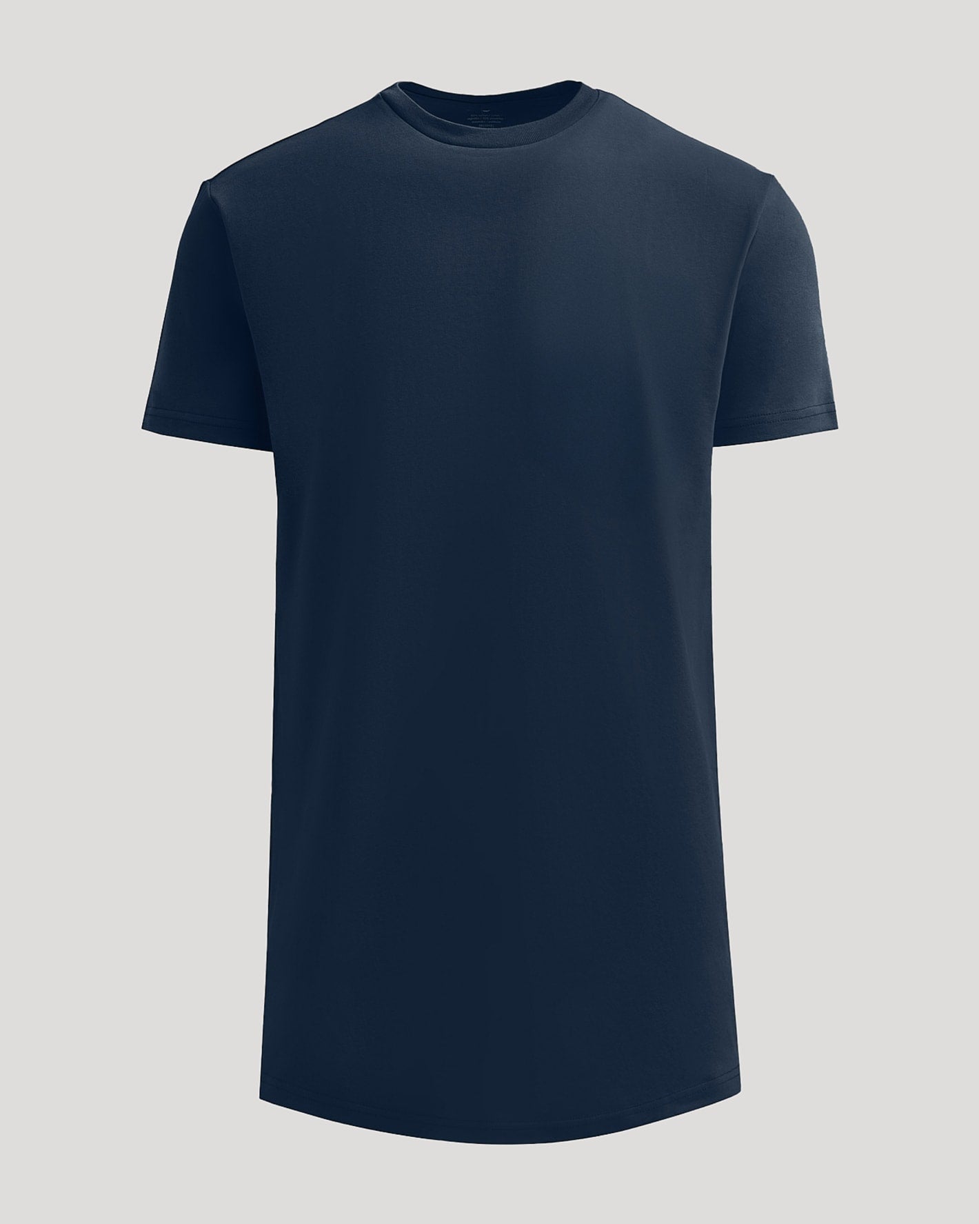 Navy Tall Heavyweight Curved Hem Crew