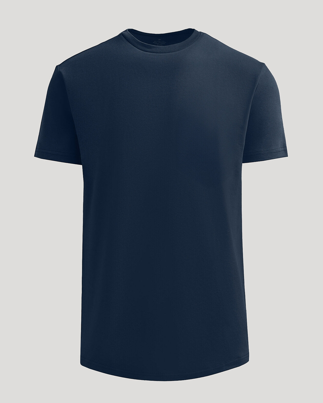 Navy Heavyweight Curved Hem Crew