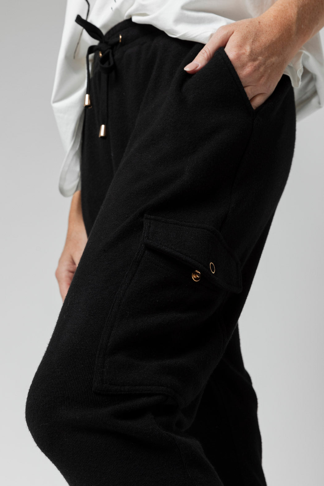 Black Cargo Lounge Pant