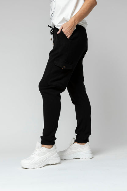 Black Cargo Lounge Pant