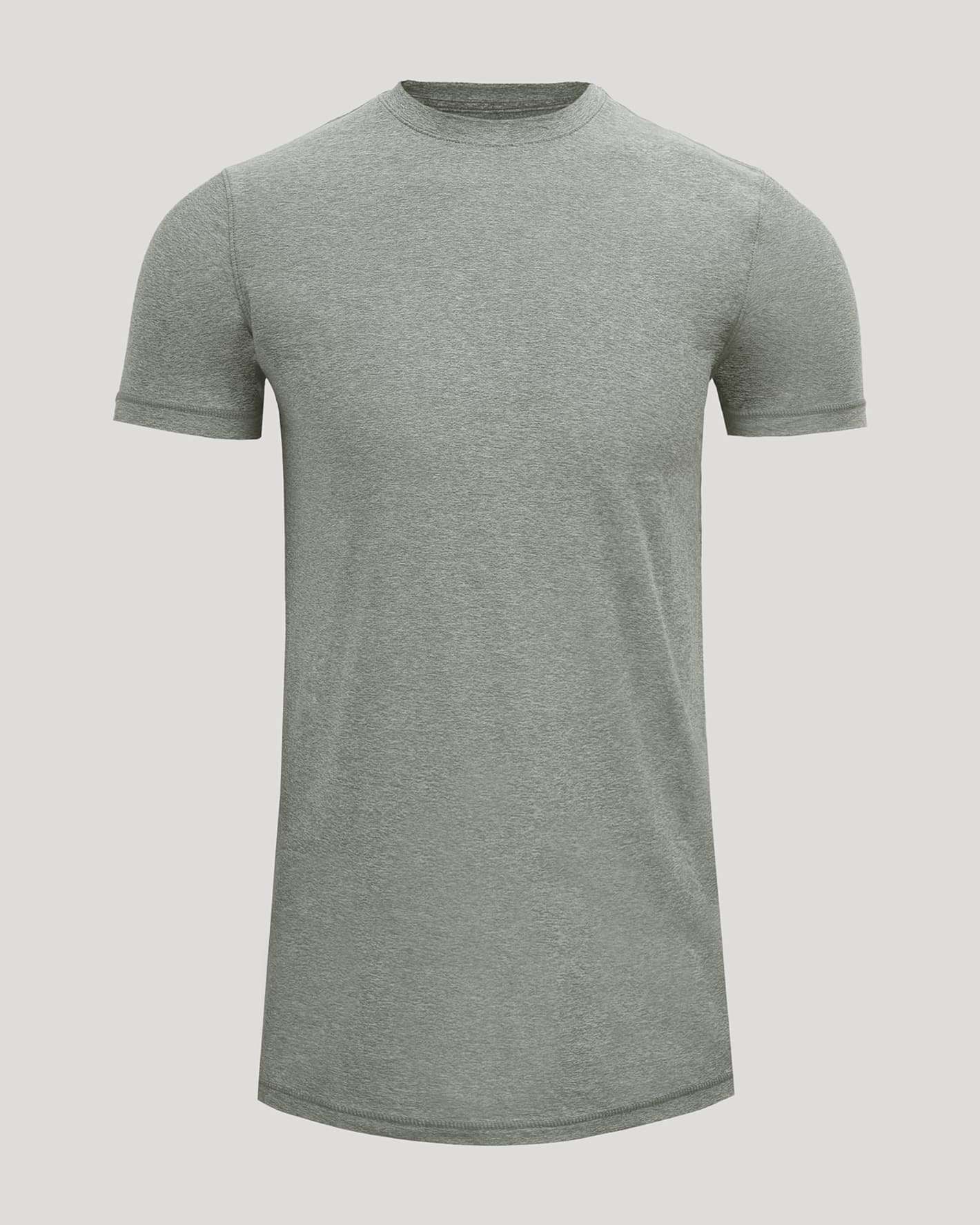 Heather Gray Tall Active Curved Hem Crew