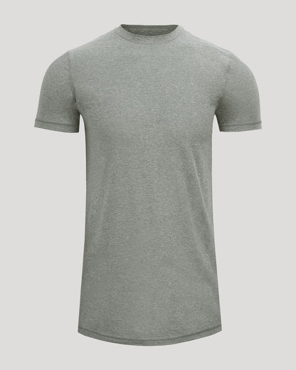 Heather Gray Tall Active Curved Hem Crew