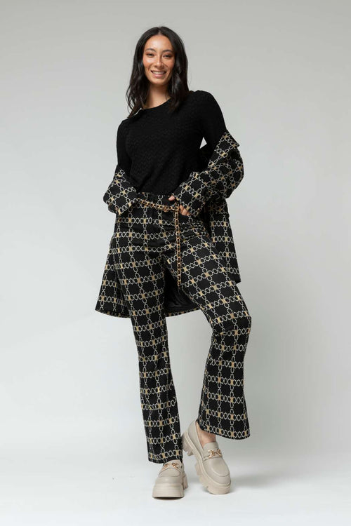 Black Gold Ponte Flare Pant - Sale