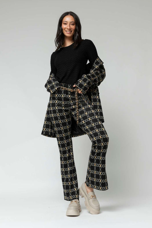 Black Gold Ponte Flare Pant - Sale