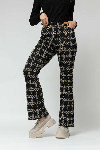 Black Gold Ponte Flare Pant - Sale