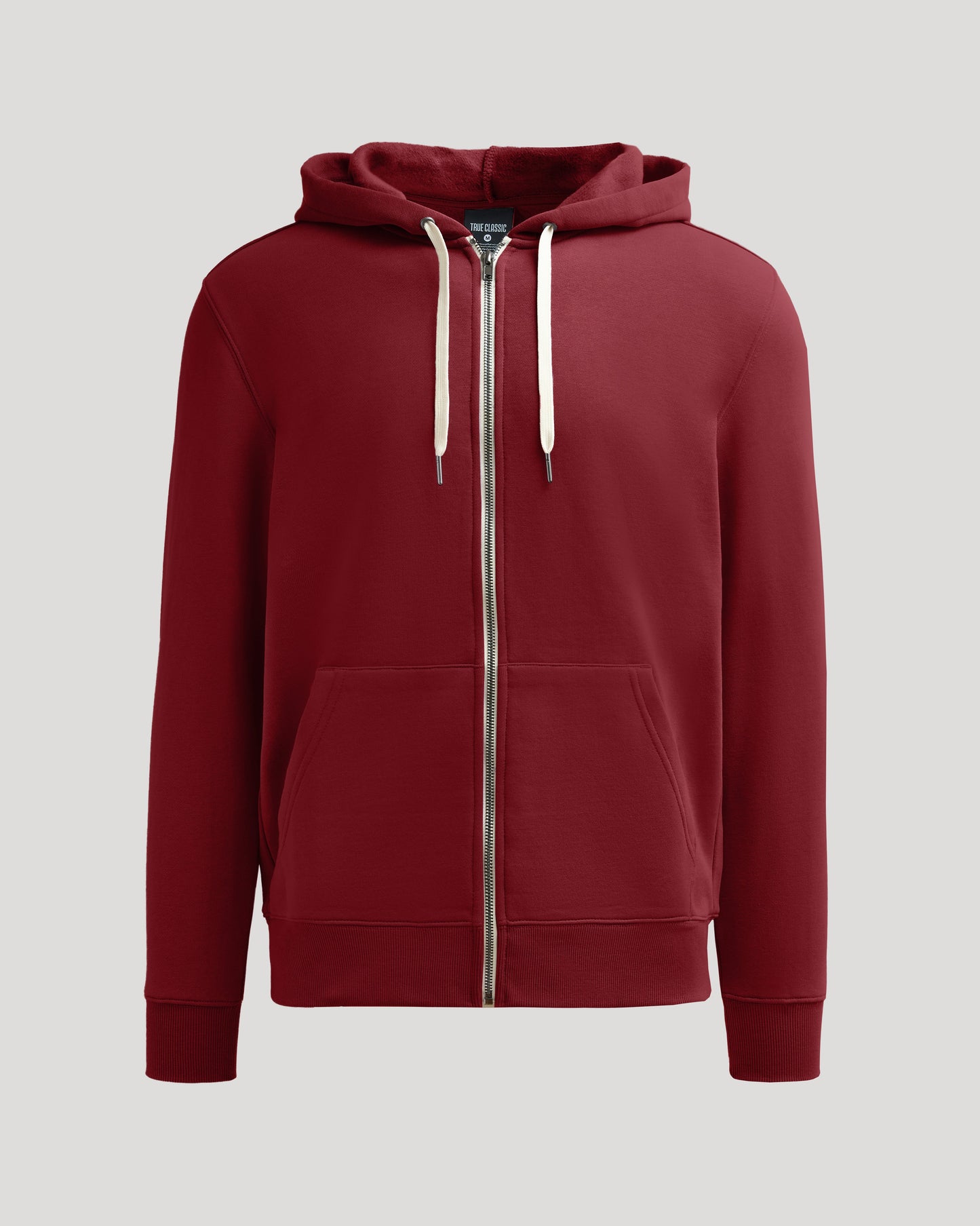 Dark Maroon Fleece French Terry Zip Hoodie