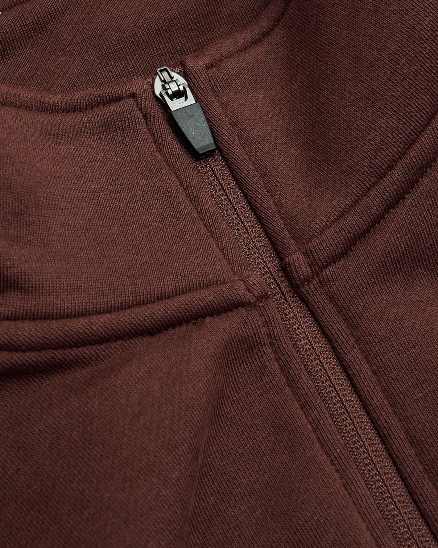 Carob Quarter Zip Fleece Sweatshirt
