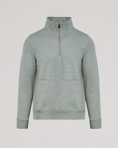 Dark Heather Gray Quarter Zip Fleece Sweatshirt