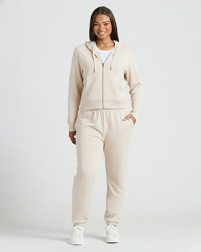 Womens Oatmeal Relaxed Joggers