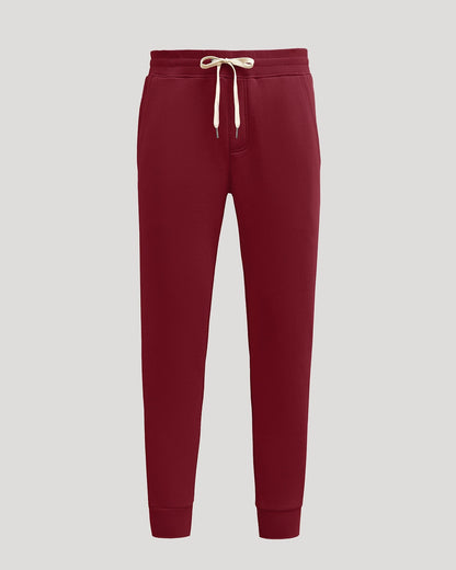 Dark Maroon Fleece French Terry Joggers
