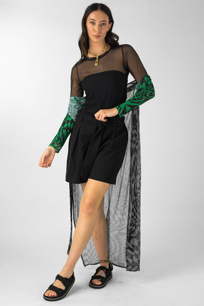 Black Mesh Basic Top - Final Sale