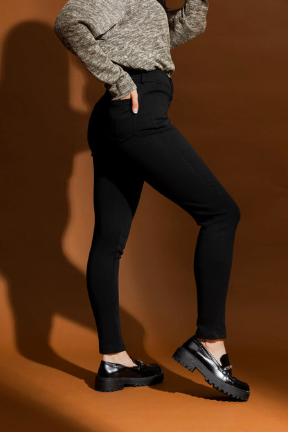 Black Sculpt Black Zip Pant