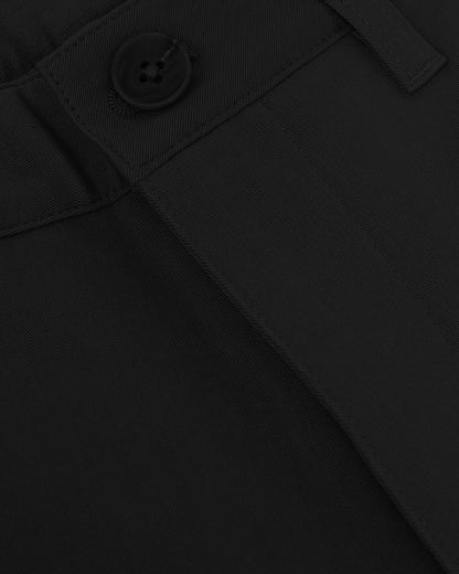 7" Black Classic Twill Shorts