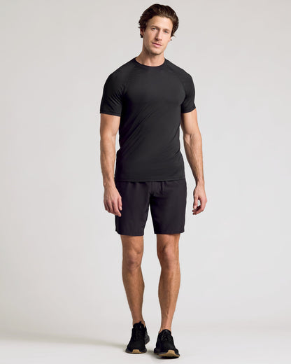 9" All Black Active Quick Dry Shorts 2-Pack