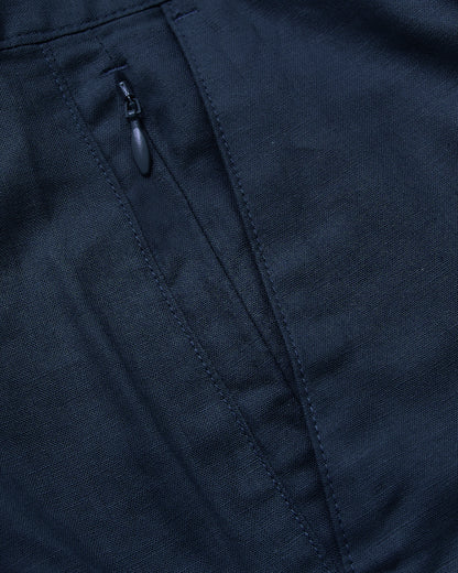 7" Navy Linen Shorts