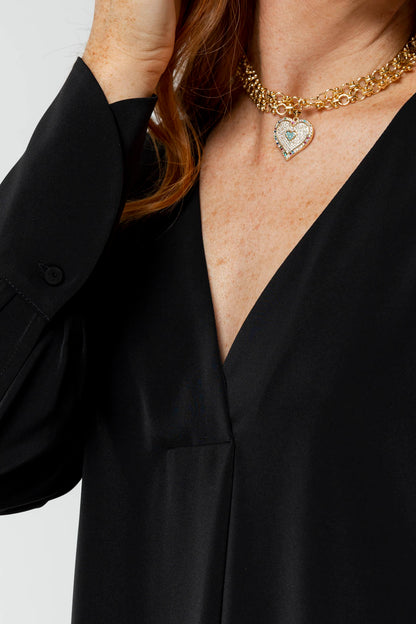 Black Soft Touch Sydney Blouse