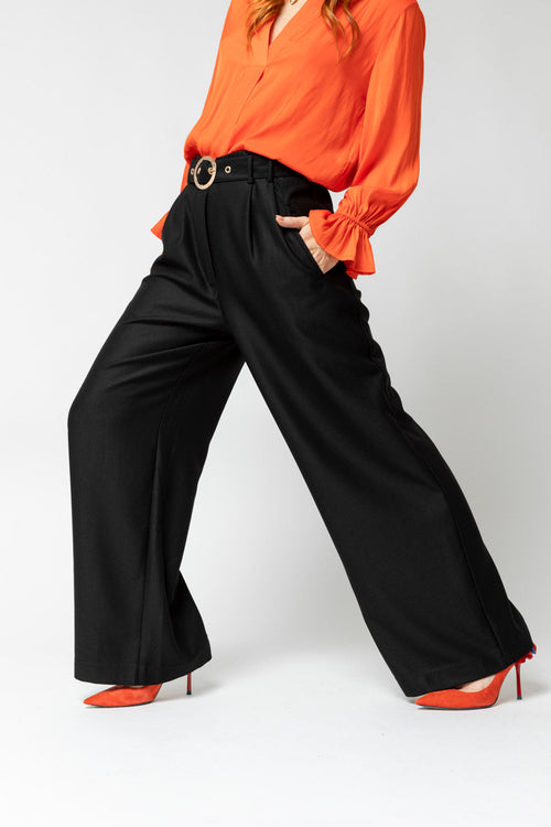 Black Twill Cleo Pants