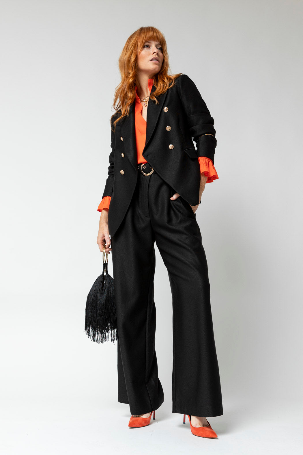 Black Twill Cleo Pants