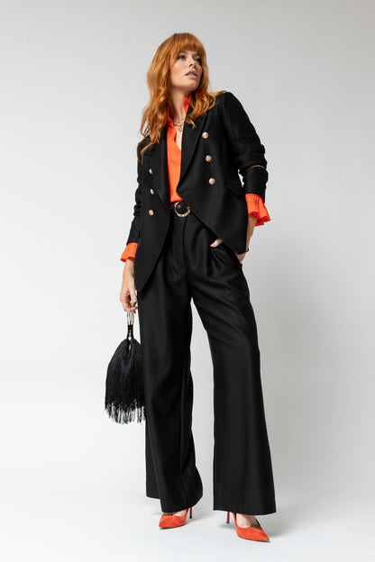 Black Twill Cleo Pants