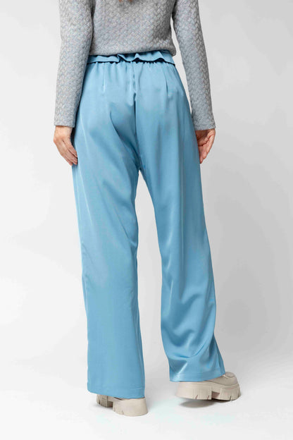 Blue Shimmer Paperbag Pants