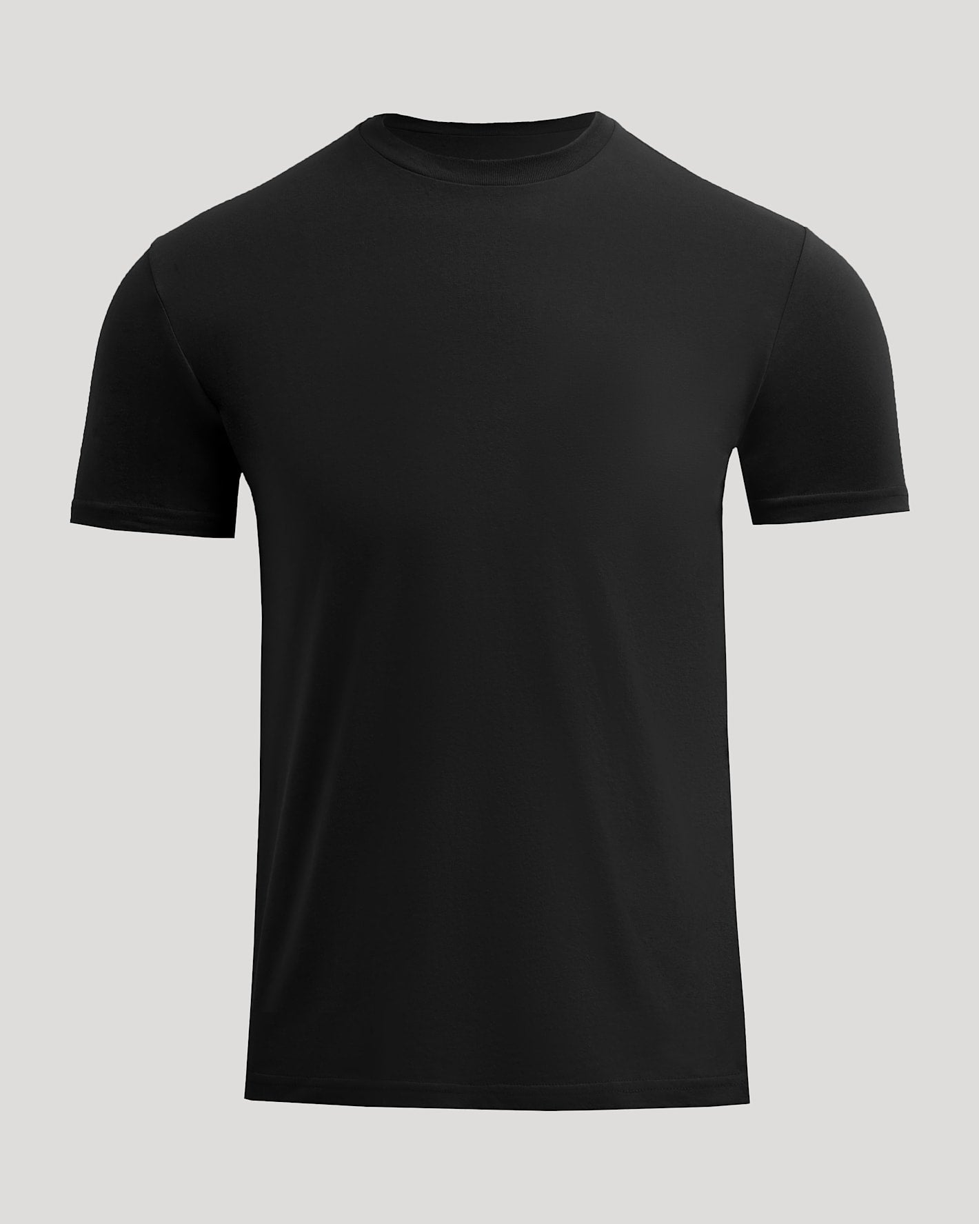 Black Short Classic Crew Neck
