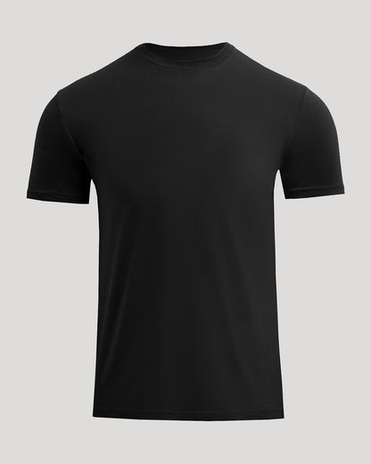 Black Short Classic Crew Neck