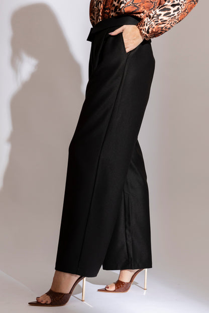 Black Twill Paperbag Pant