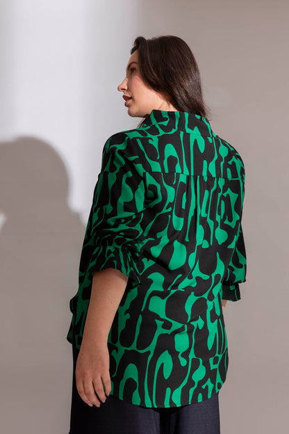 Black/green Femme Blogger Shirt