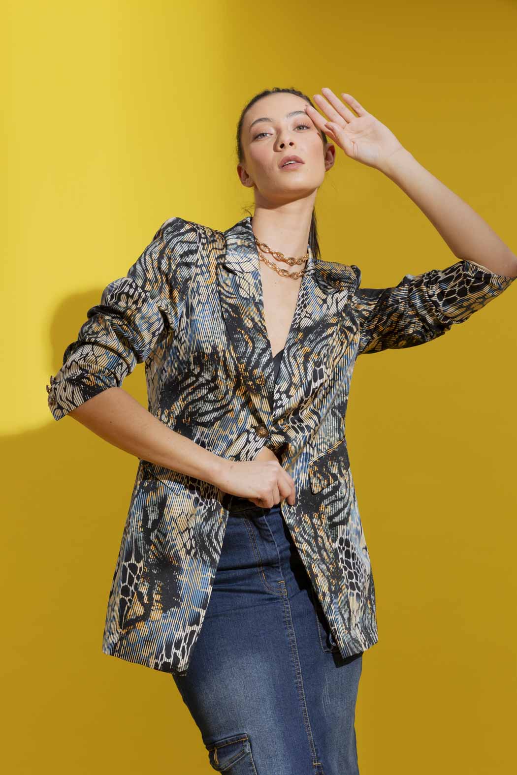 Blue Stripe Summer Blazer