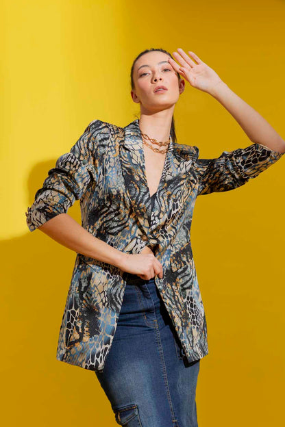 Blue Stripe Summer Blazer