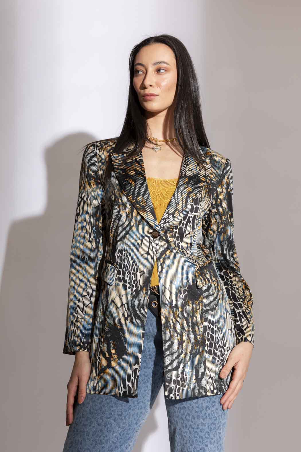 Blue Stripe Summer Blazer