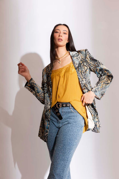 Blue Stripe Summer Blazer