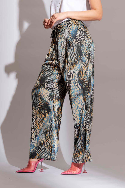 Blue Stripe Paperbag Pant