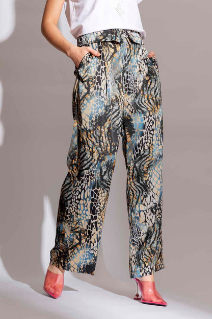 Blue Stripe Paperbag Pant