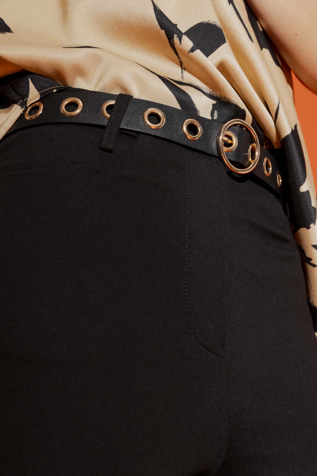 Black Ponte Crop Flare Pant