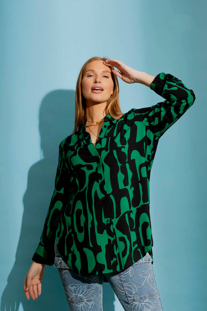 Black/Green Charlie Shirt