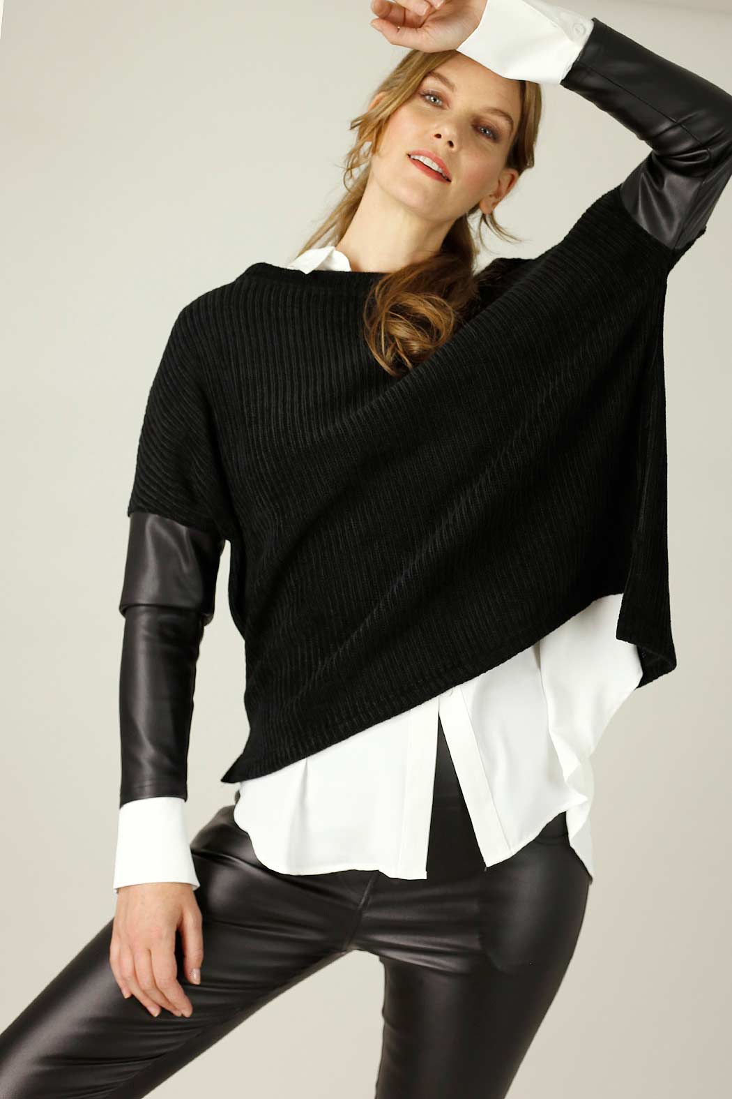 Black Velour Delta Jumper