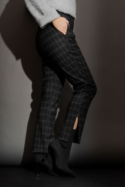 Charcoal Check Cigarette Pant Charcoal Check