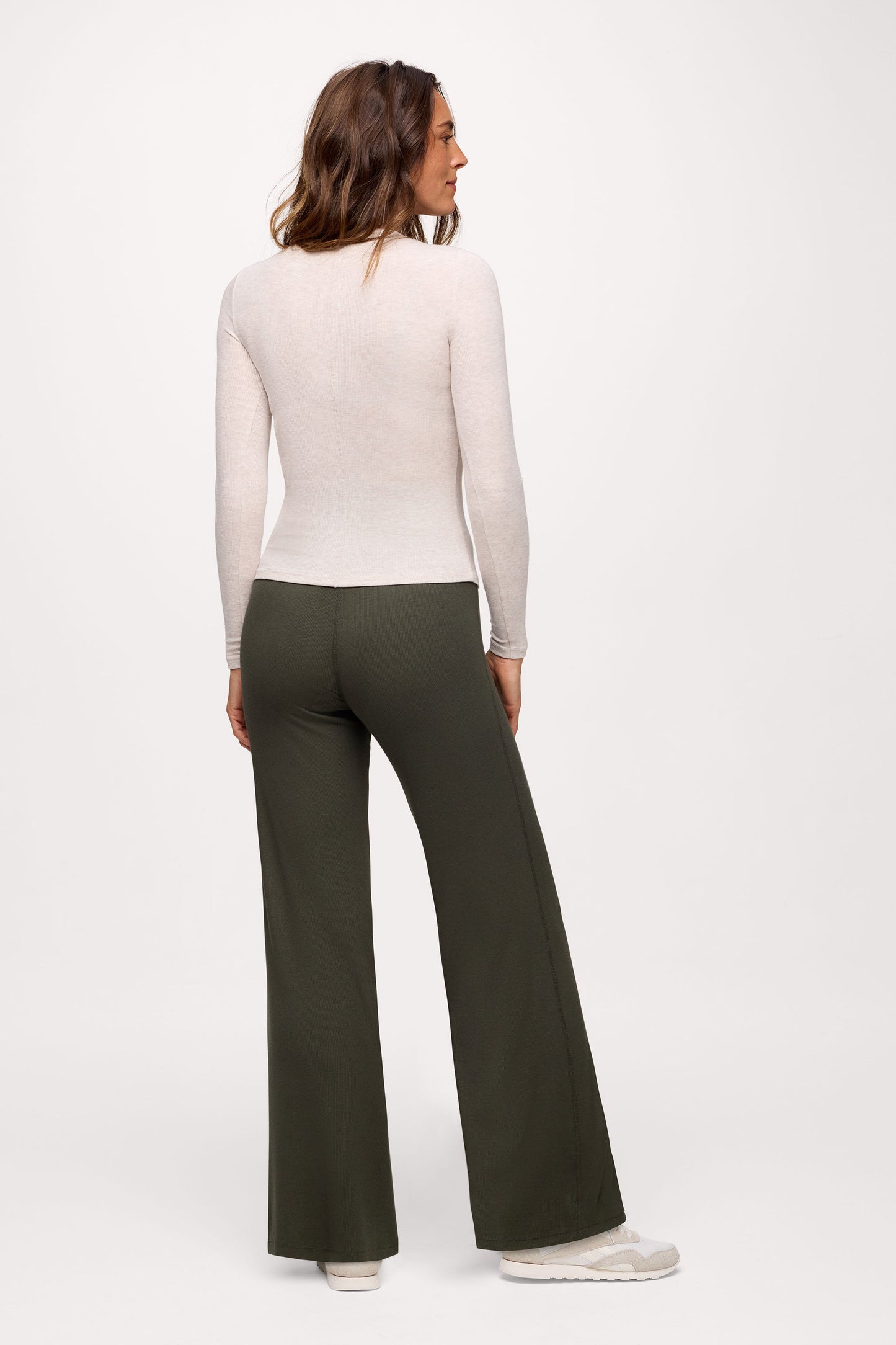 Slinky Rib Long Sleeve Shirt | Heather Fog