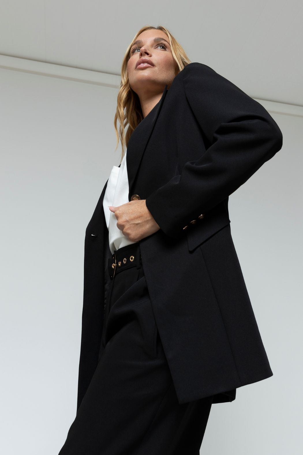 Black Cleo Twill Blazer - Sale