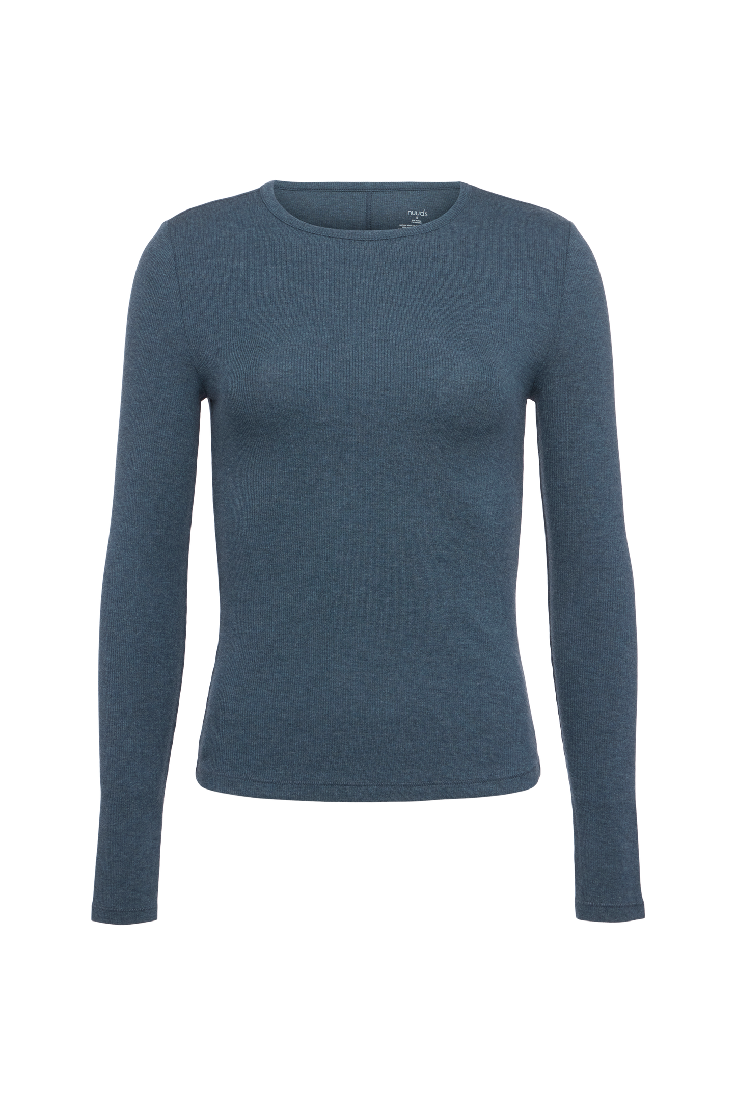 Slinky Rib Long Sleeve Shirt | Heather Navy