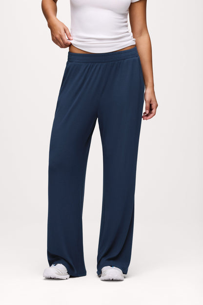 Slinky Rib Lounge Pant | Navy