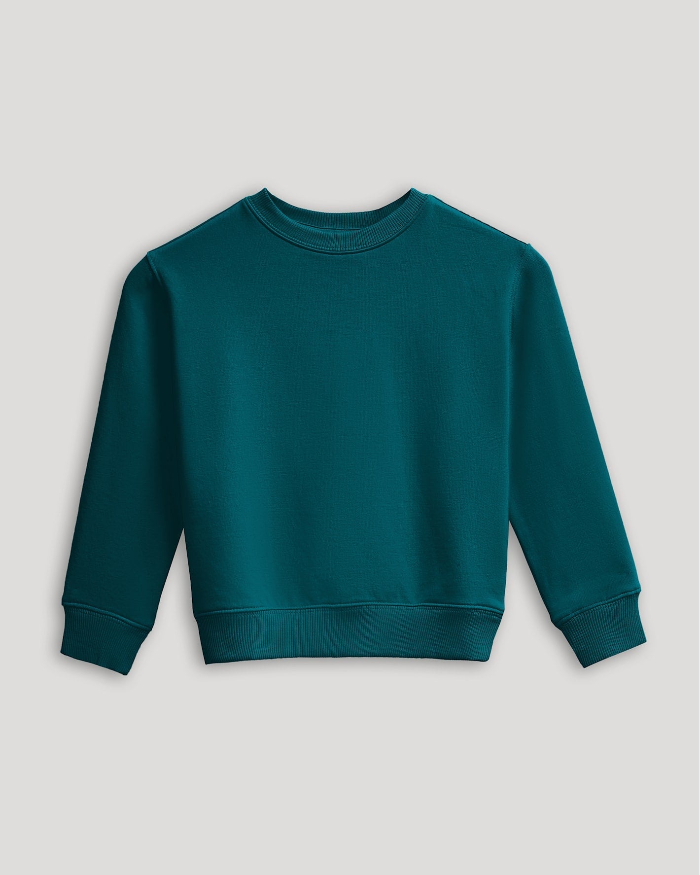 Girls Deep Emerald Slouch Pullover Crew