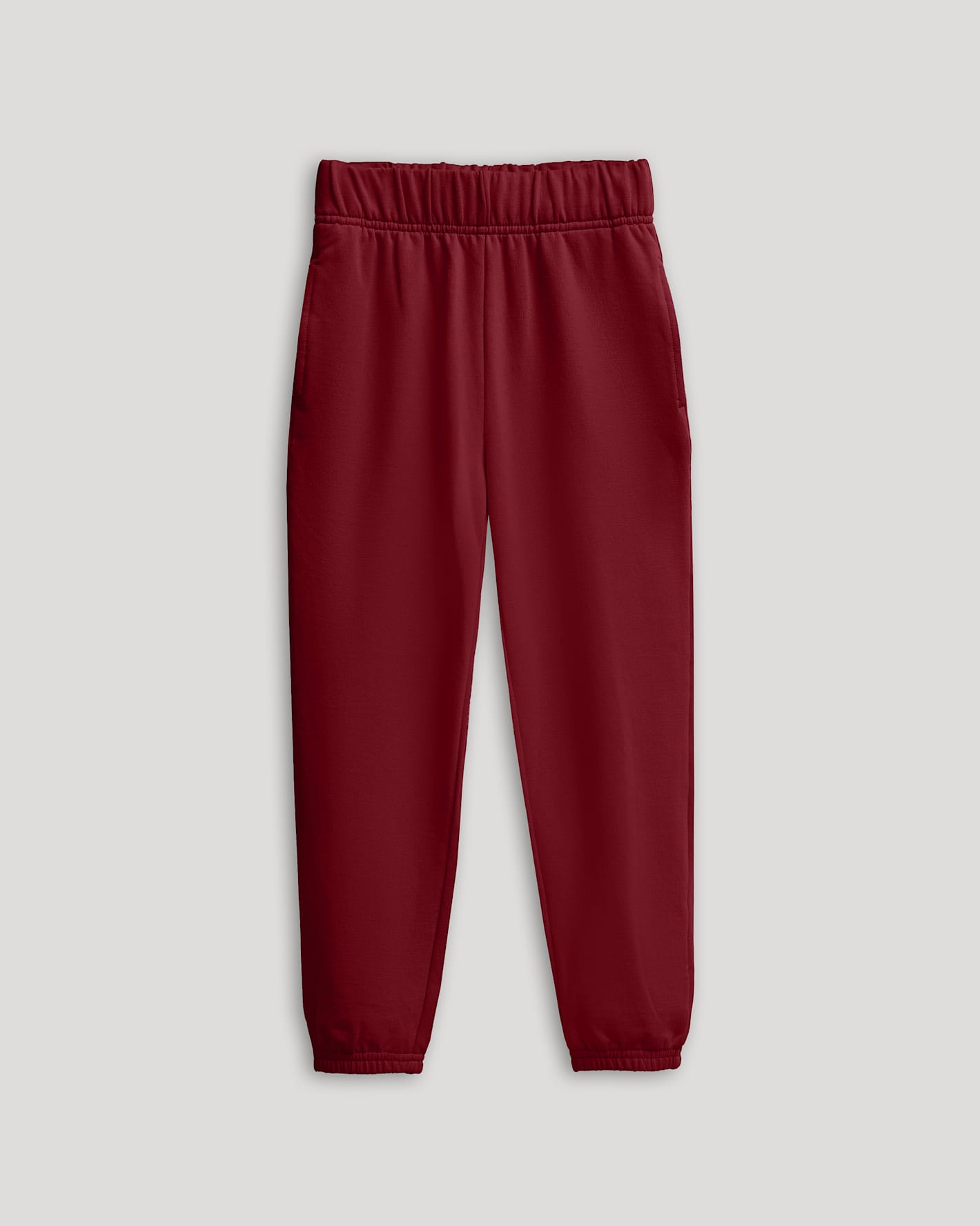 Girls Dark Maroon Relaxed Joggers