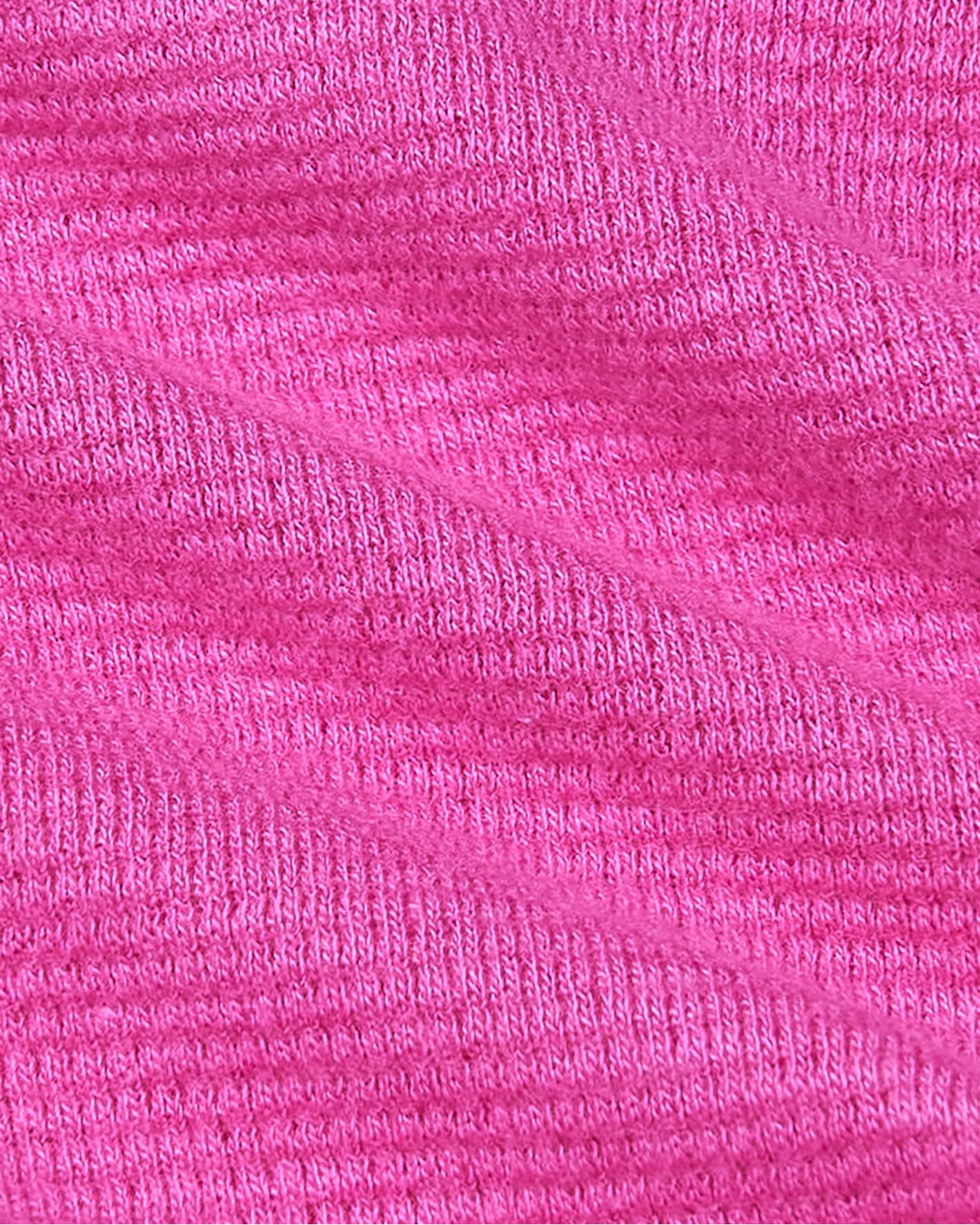 Girls Electric Fuchsia Waffle Wide Leg Pants