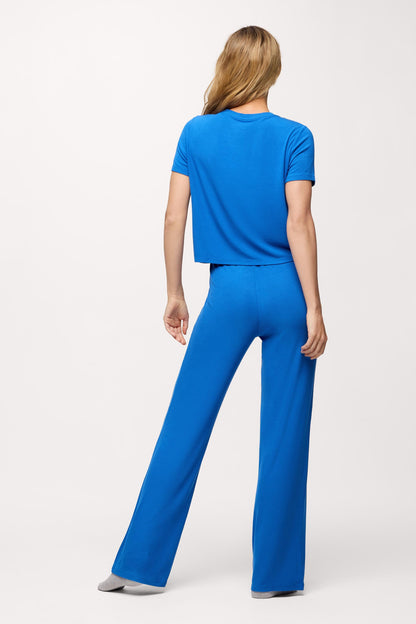 Ribbed Pajama Set | Cobalt