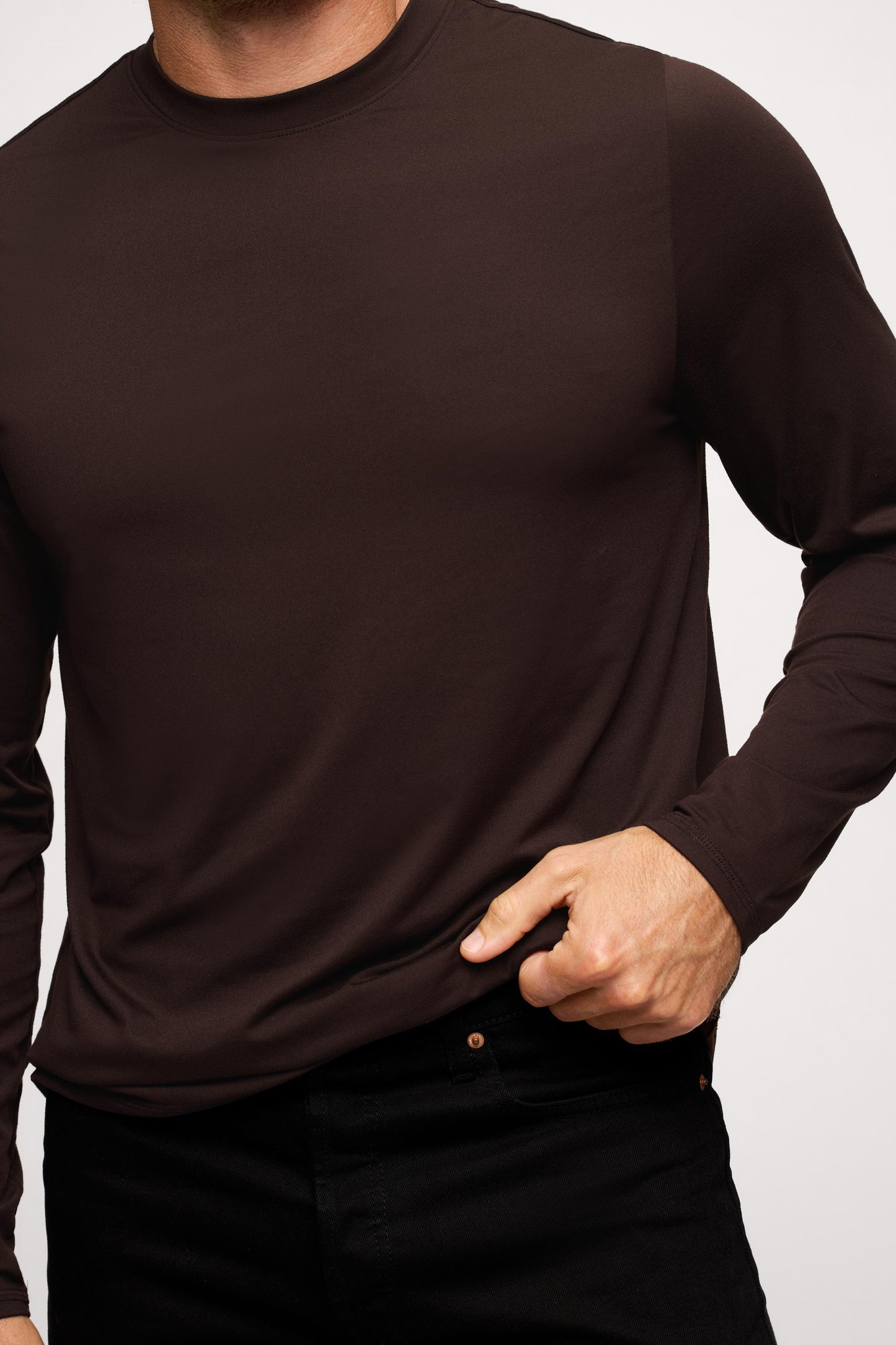 Men's Long Sleeve Movement Tee | Espresso