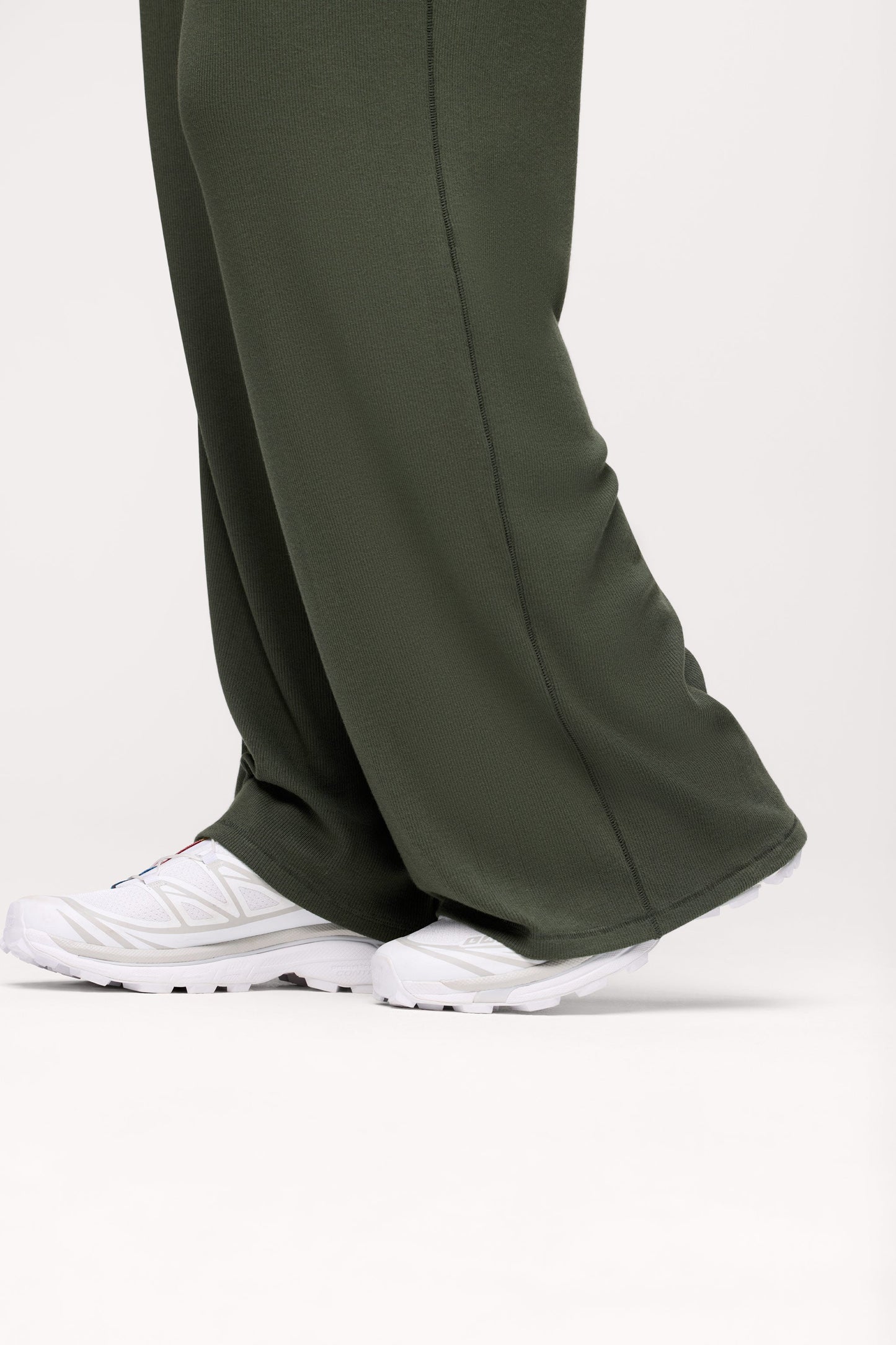 Slinky Rib Lounge Pant | Darkest Olive