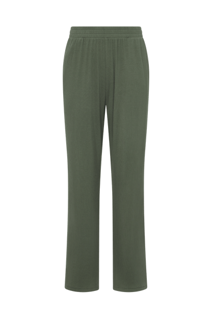 Slinky Rib Lounge Pant | Darkest Olive